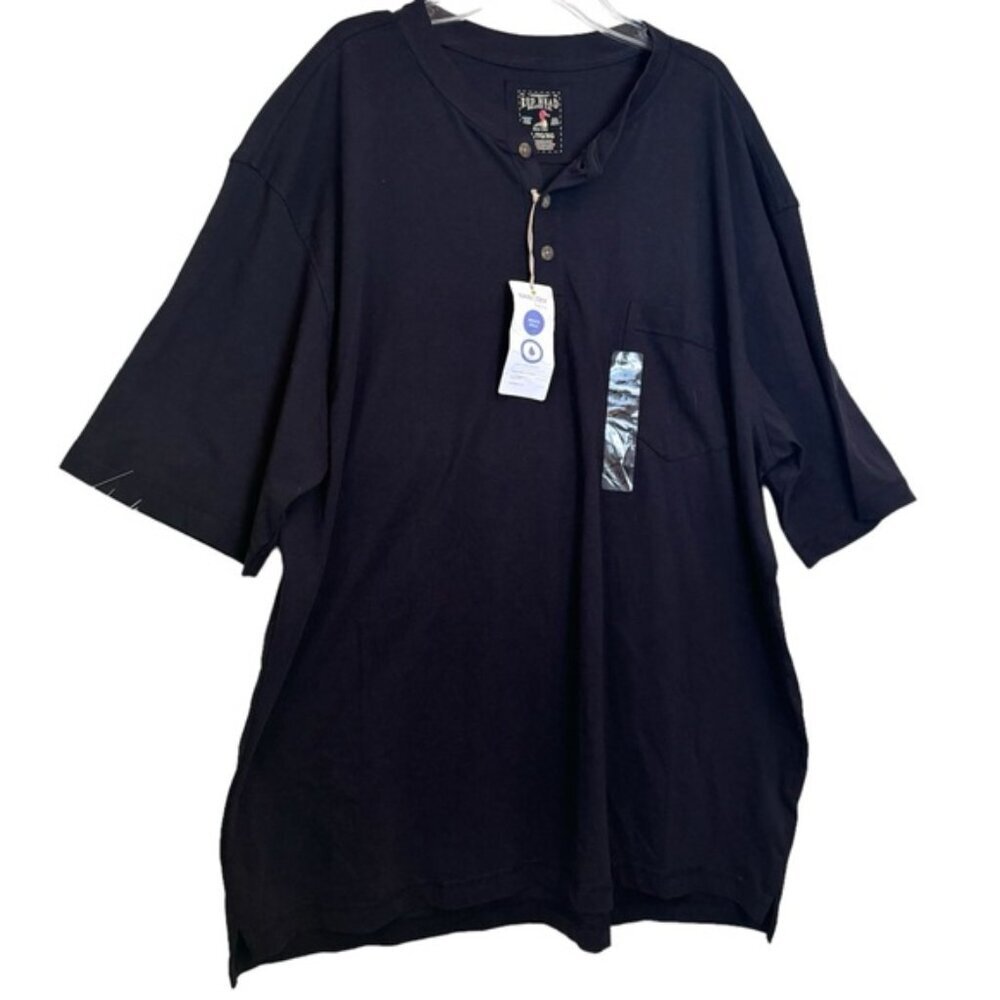 RedHead NEW Spill Resistant Henley Pocket Short Sleeve Shirt Oversize Buttons XL